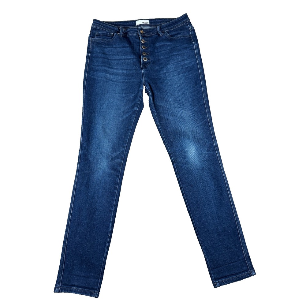 Vervet Women's Jeans Size 31 Dark Wash Button Fly Skinny Stretch